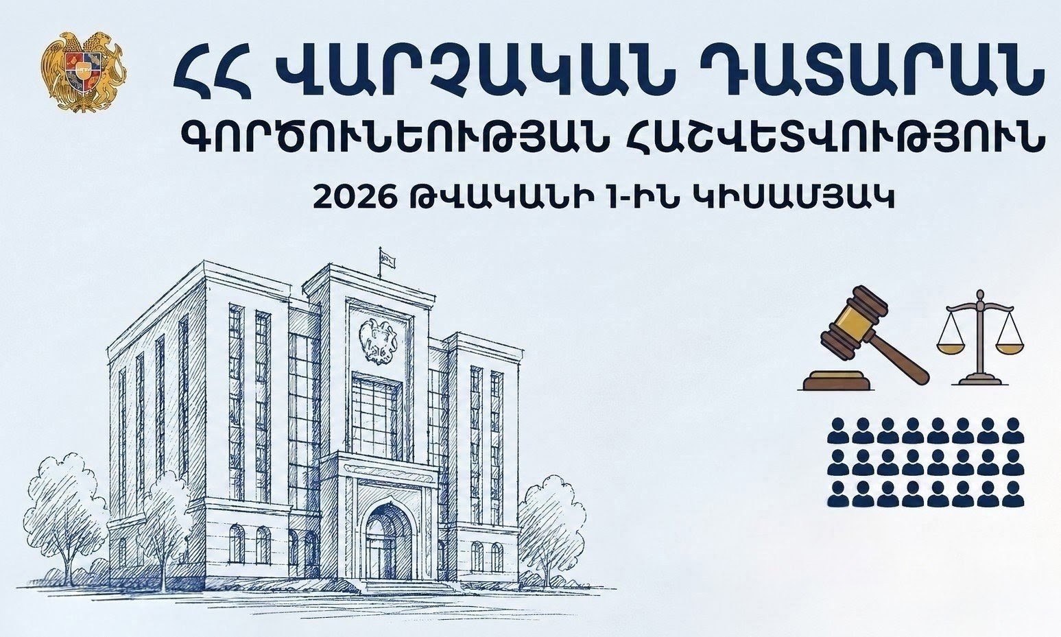 Ամփոփվել են դատարանների 2026 թվականի 1-ին կիսամյակի գործունեության վերաբերյալ հաշվետվությունները․ Վարչաիրավական ոլորտ